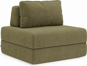 Rift poltrona letto con materasso alto 24 cm e memory foam - schienale mobile e tessuto smacchiabile T31