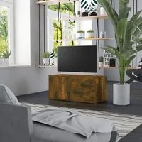 Mobile Porta TV Rovere Fumo 80x34x36 cm in Legno Multistrato cod mxl 15771