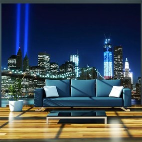 Fotomurale  Floodlights over NYC  Colore Turchese, Dimensioni e Misure 250x193