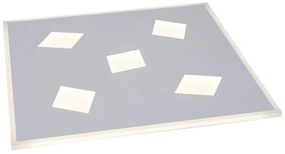 Plafoniera LED moderno Fiona, bianco 50x50 cm, 5500 lumen