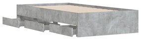 Giroletto cassetti grigio cemento 100x200 cm legno multistrato