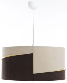 Lampadario a sospensione con filo SWING 1xE27/60W/230V marrone/beige/oro