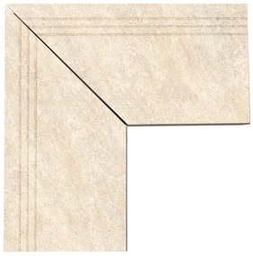 Bordo per piscina in gres porcellanato ECODADO+ Grad. Gres Est.Scan. dx-sx beige 30x60x2 L 60 x H 60 cm, Sp 20 mm
