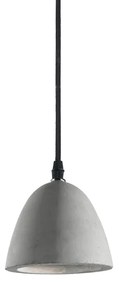 Sospensione Industrial-Minimal Oil-4 Metallo Cemento Grigio 1 Luce Gu10