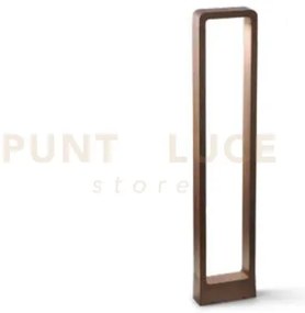 Nature paletto da esterno 4000k 698lm 12w ip65 corten h.80cm