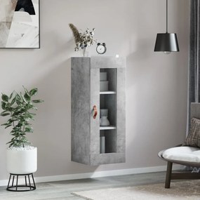 Mobile a parete grigio cemento 34,5x34x90 cm