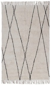 Tappeto Cotton Berber etnico in cotone beige, L 120 x L 60 cm