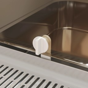 Lettiera Chiusa per Gatti XXL a 2 Porte 70x50x46,5 cm Vaschetta in Acciaio Inox Grigio...