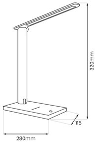 Lampada da tavolo LED dimmerabile POST LED/5W/5V 3000-6500K bianco