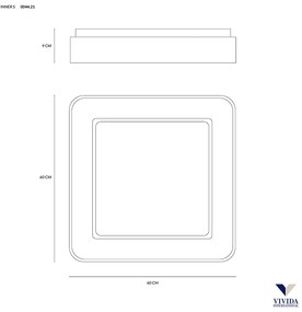 Inner-s plafoniera 60 sabbia 50w 3000k