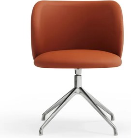 Sedia da pranzo arancione in imbottito Mogi – Teulat