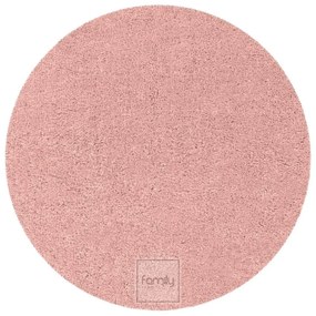 Splendido tappeto rotondo rosa cipria