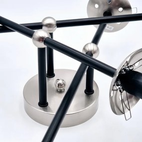 Brilagi - Lampadario a soffitto MALIVA 6xE14/15W/230V cromo satinato/fumé