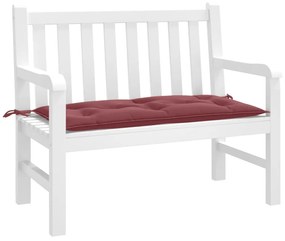 Cuscino Panca Giardino Rosso Vino Mélange 100x50x7 Cm Tessuto /