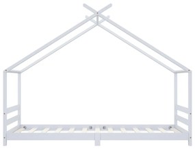 Giroletto per bambini bianco in massello di pino 90x200 cm
