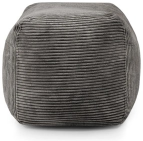 Puof a sacco blu con rivestimento in velluto a coste Plus 70 Lounge – SLOWDOWN