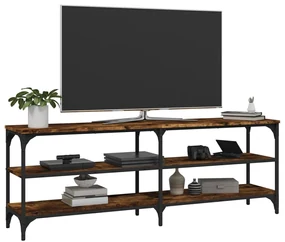 Mobile tv rovere fumo 140x30x50 cm in legno multistrato