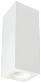 Applique da Soffitto in Gesso Pitturabile 70x70x190mm 1xGU10