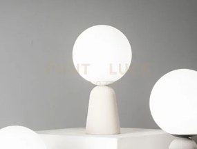 Lumetto rock bianco 1 luce attacco e14 d.15cm