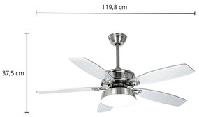 Lucande Ventilatore da soffitto LED Kuvio, DC, silenzioso, Ø 120 cm, CCT