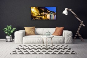 Foto quadro su tela Paesaggio di spiaggia di montagna 100x50 cm