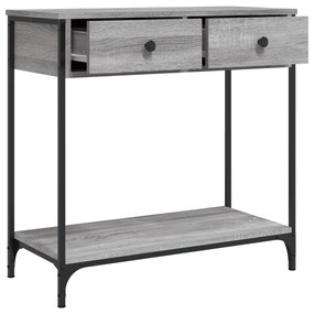 Tavolino consolle grigio sonoma 75x34,5x75cm legno multistrato