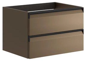 Mobile da bagno sotto lavabo Fusion giallo opaco L 59.5 x H 40 x P 45.5 cm 2 cassetti, lavabo non incluso