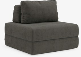 Rift poltrona letto con materasso alto 24 cm e memory foam - schienale mobile e tessuto smacchiabile T31