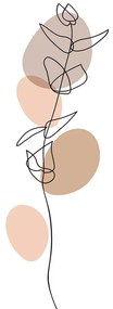 Stampa su tela – Foglia minimalista su sfondo bianco No4
