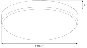 Plafoniera LED da bagno MAYA LED/15W/230V diametro 33 cm IP44 nero