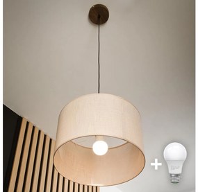 Brilagi - LED Lampadario a cavo ANTHONY 1xE27/60W/230V rovere/noce/beige