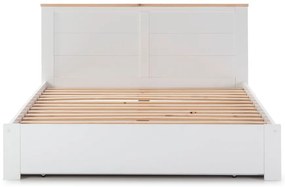 Letto matrimoniale bianco con contenitore 140x190 cm Gabi - Marckeric