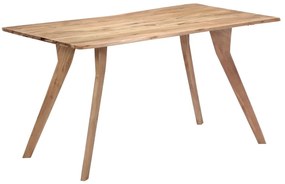 Tavolo da Pranzo 140x80x76 cm in Legno Massello di Acacia