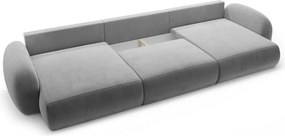 Divano angolare grigio scuro allungabile/con contenitore (a U) con rivestimento in velluto Tonale – Cosmopolitan Design