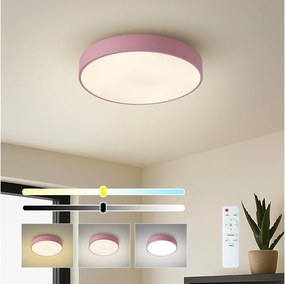 Brilagi - Plafoniera LED dimmerabile POOL LED/36W/230V 3000-6000K 30 cm rosa+telecomando