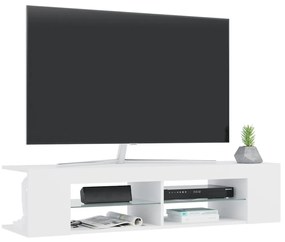 Mobile Porta TV con Luci LED Bianco 135x39x30 cm