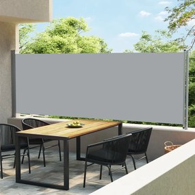 Tenda Laterale Retrattile per Patio 600x160 cm Grigia