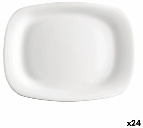 Teglia da Cucina Bormioli Rocco Parma Rettangolare Bianco Vetro (20 x 28 cm) (24 Unità)