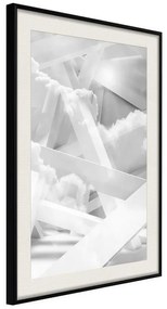 Poster  Scaffold in the Clouds  Cornice Quadri Cornice nera con pass-partout, Larghezza x Altezza Home decor 30x45