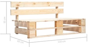 Panca da giardino su pallet in legno