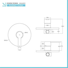 Set miscelatori lavabo bidet e doccia incasso Iole cromati scarico incluso