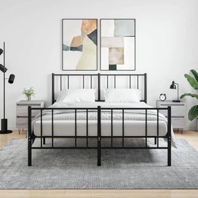 Comodini 2pz Grigio Sonoma 40x35x50 Cm İn Legno Multistrato /