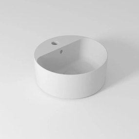Lavabo da appoggio Open OLYMPIA CERAMICA tondo in ceramica con foro bianco opaco
