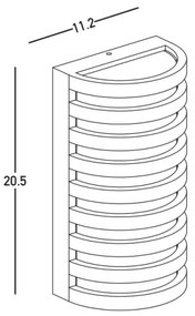 Zambelis E341 - Applique a LED da esterno LED/10W/230V 3000K IP65 marrone