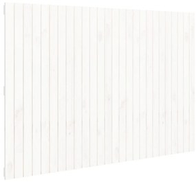 Testiera da parete bianca 166x3x110 cm legno massello di pino