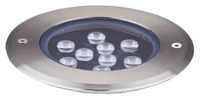 Ideal Lux- Lampada LED segnapasso FLOOR LED/12W/230V diametro 14 cm CRI 90 IP67 cromo