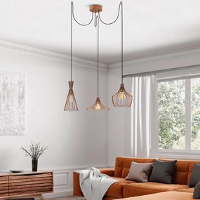 Lampadario color rame con paralume in metallo Mezopotamya – Opviq lights