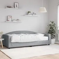 Divano Letto con Materasso Grigio Chiaro 100x200 cm in Tessuto 3197175