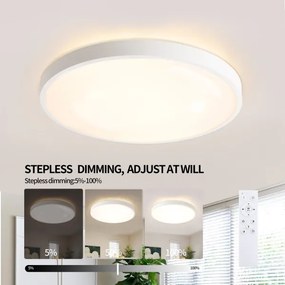 Brilagi - Lampada LED dimmerabile GLASS POOL DOUBLE LED/60W/230V 50 cm bianca + telecomando