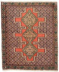 Sanandaj Tappeto persiano 80x90 Rosso (Iran) Annodato A Mano